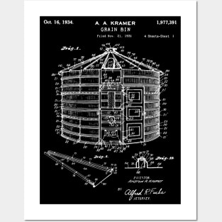 Grain Storage Bin Patent 1931 Posters and Art